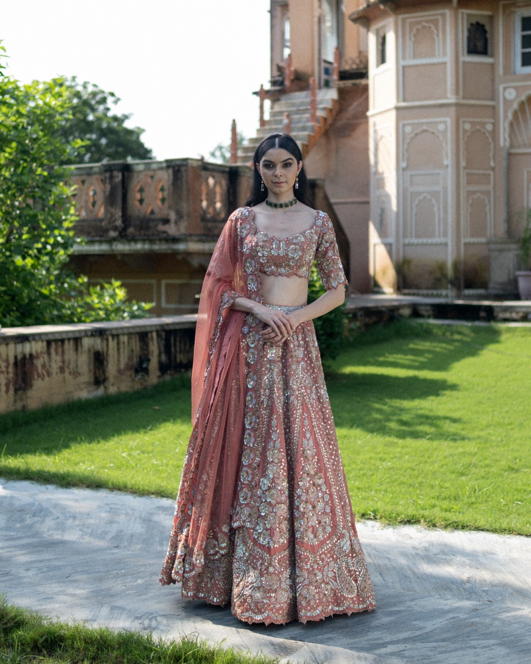 Florescense Henna Lehenga Set