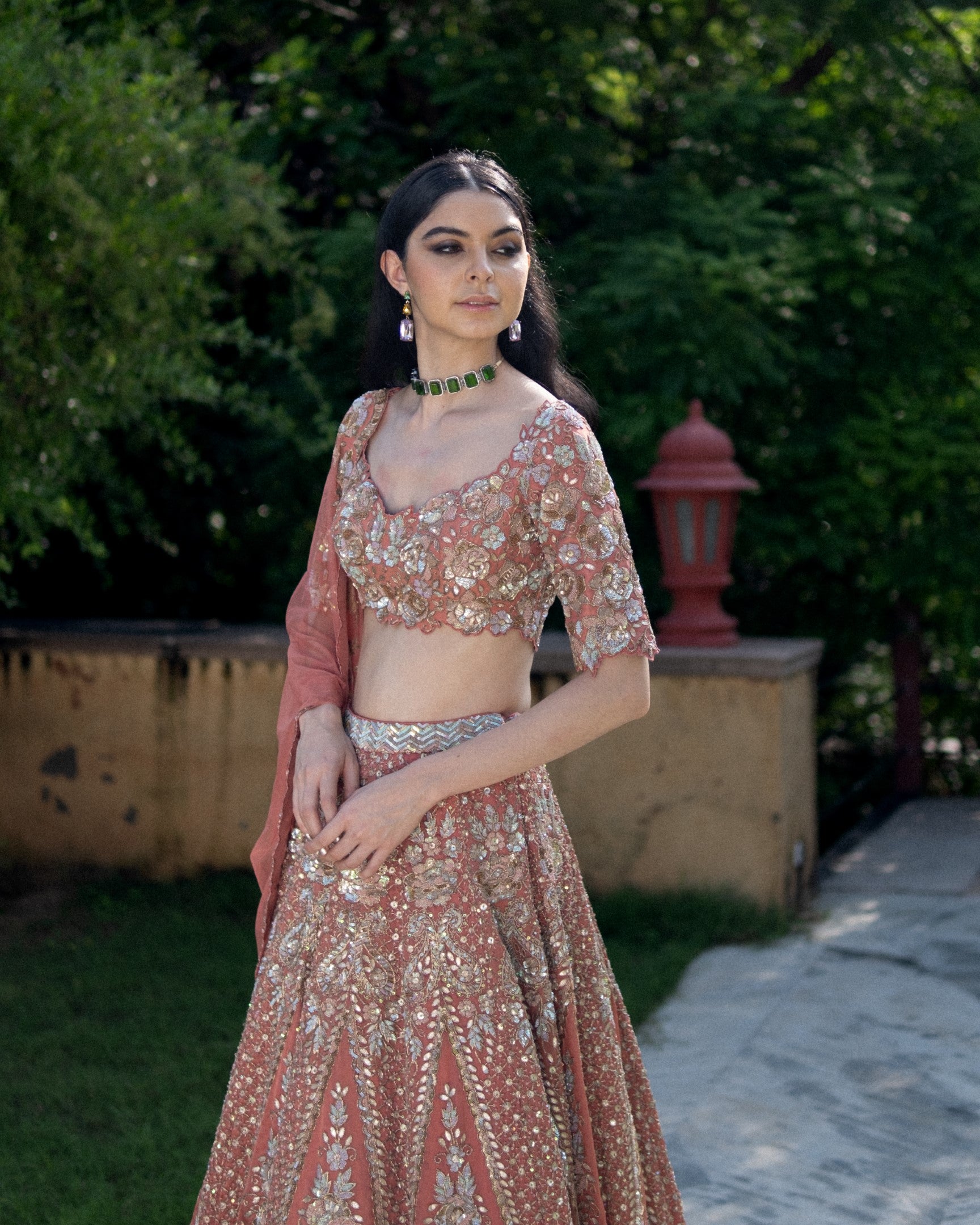 Florescense Henna Lehenga Set