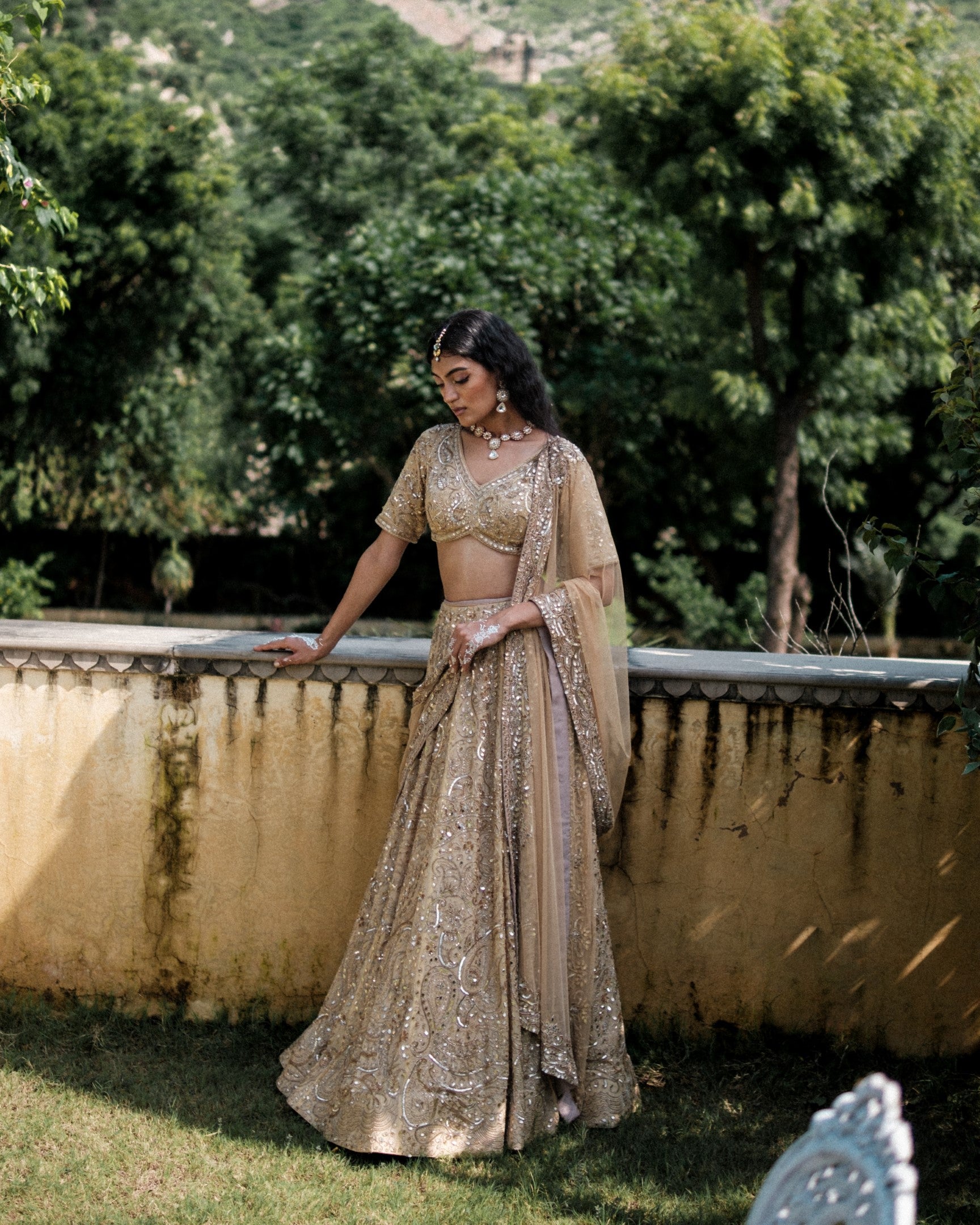 Tangled Henna Lehenga Set