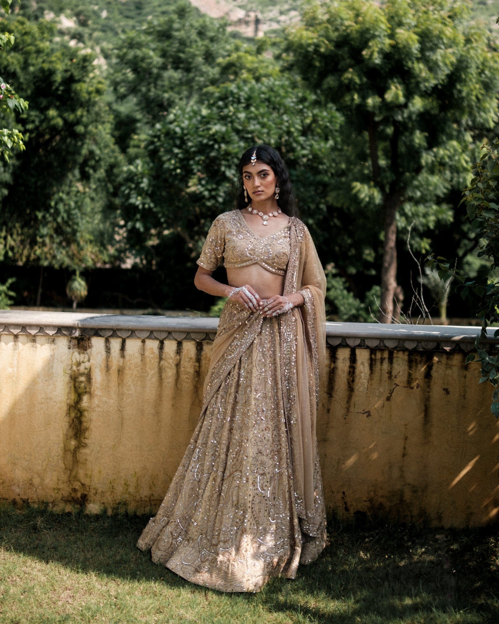 Tangled Henna Lehenga Set