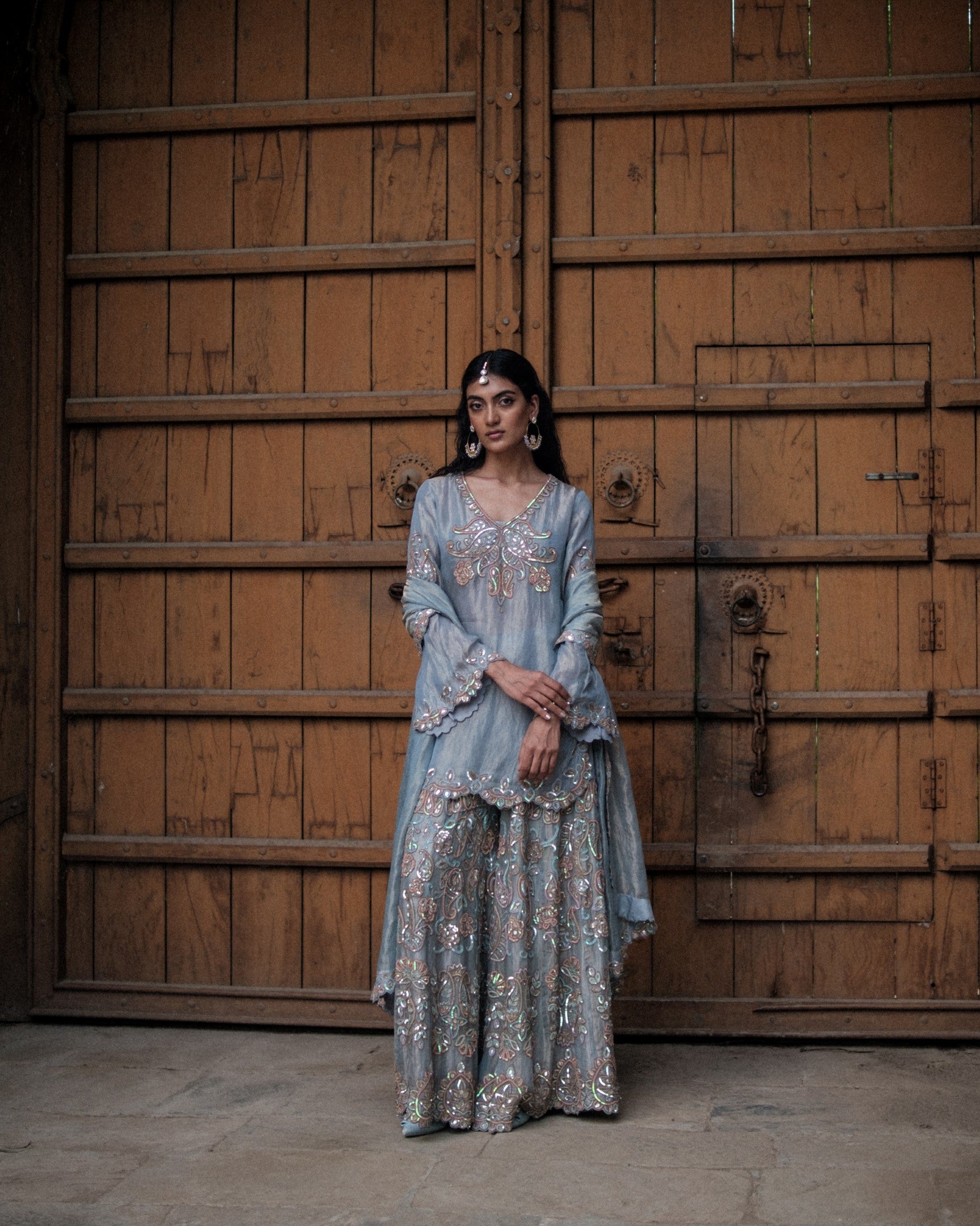 Ambi Henna Kurta Sharara Set