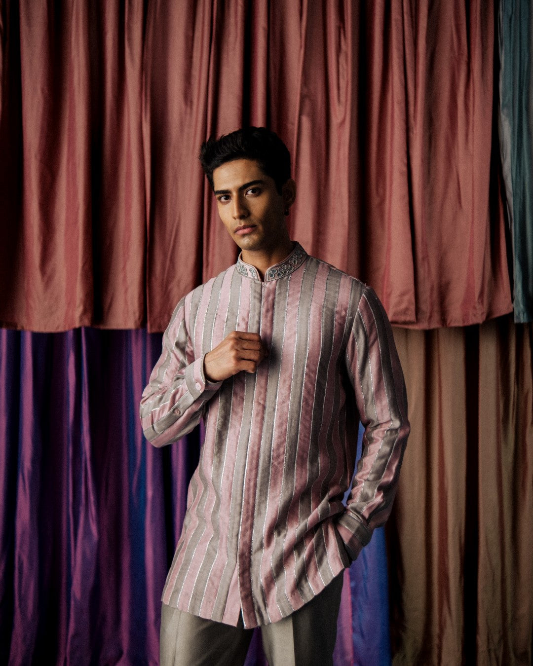 Striped Gotta Kurta Set